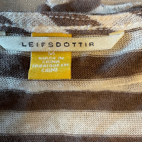 Leifsdottir Brown and White Striped Mini Dress - Picture 7 of 9